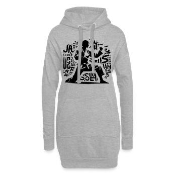 Süßes Karate Taekwondo Lustiges Karate Mädchen - Hoodie-Kleid - Grau meliert - Vorne