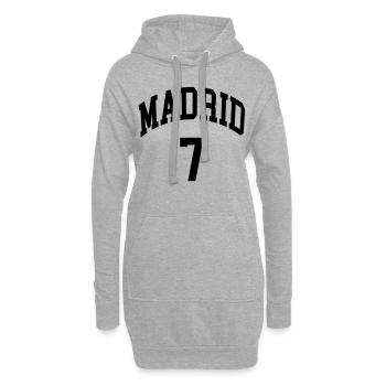 Madrid 7 - Sweat-shirt à capuche long Femme - gris chiné - Devant