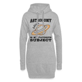 L’astronomie est mon sujet de prédilection, la planète Saturne - Sweat-shirt à capuche long Femme - gris chiné - Devant