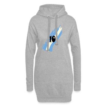 10, rest in peace, forever number 10, - Sweat-shirt à capuche long Femme - gris chiné - Devant