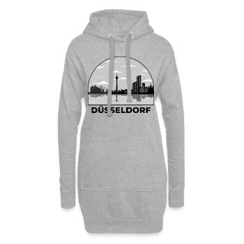 Düsseldorf City Skyline Germany Düsseldorf - Hoodie-Kleid - Grau meliert - Vorne