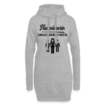 Fliesenlegerin Chefin Selbstständigkeit Firma Chef - Hoodie-Kleid - Grau meliert - Vorne