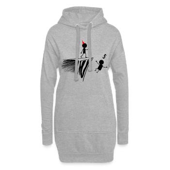 6. Geburtstag, 6 Jahre altes Geschenk, 6 Jahre alter Humor, 6 Jahre alt - Hoodie-Kleid - Grau meliert - Vorne