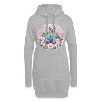 Sphynx Cat pour les amoureux des chats - Sweat-shirt à capuche long Femme - gris chiné - Devant