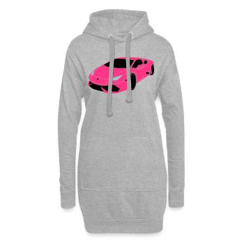 Voiture de sport Lambo - Sweat-shirt à capuche long Femme - gris chiné - Devant