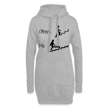 Others and Me Funny Humor Tee Humorous Saying Joke - Sweat-shirt à capuche long Femme - gris chiné - Devant