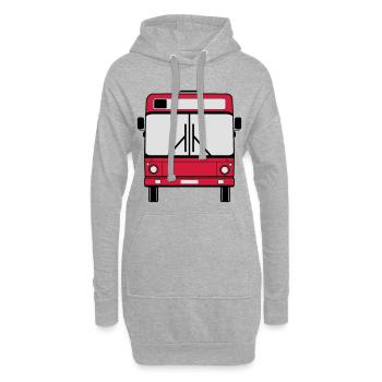 Busfahrer Bus Omnibus Schulbus Bus , Stadtbus (25) - Hoodie-Kleid - Grau meliert - Vorne