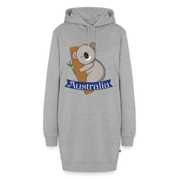 Australien - Hoodie-Kleid - Grau meliert - Vorne