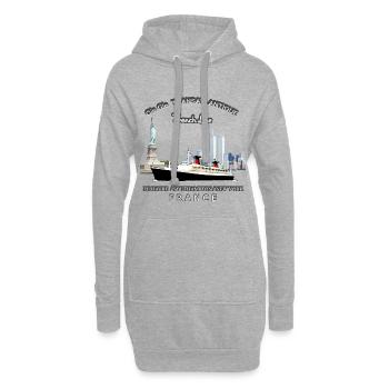 PAQUEBOT FRANCE NEW YORK Louis RUNEMBERG © Adagp - Sweat-shirt à capuche long Femme - gris chiné - Devant