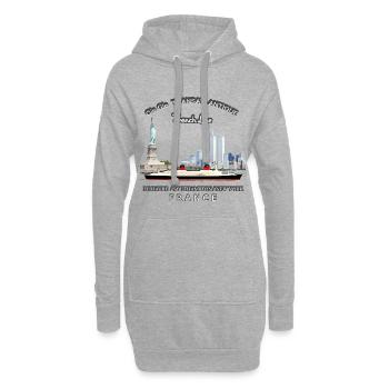 PAQUEBOT FRANCE NEW YORK Louis RUNEMBERG © Adagp - Sweat-shirt à capuche long Femme - gris chiné - Devant
