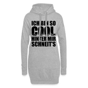 Coole Sprüche - Hoodie-Kleid - Grau meliert - Vorne