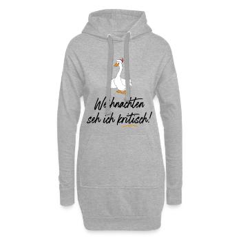 Lustige vegetarische Sprüche zu Weihnachten - Hoodie-Kleid - Grau meliert - Vorne