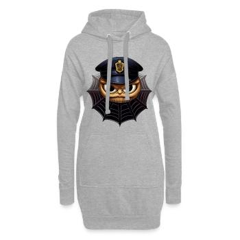Police des araignées - Sweat-shirt à capuche long Femme - gris chiné - Devant