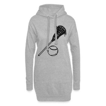 Crosse et balle - Sweat-shirt à capuche long Femme - gris chiné - Devant