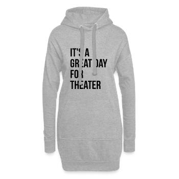 théâtre - Sweat-shirt à capuche long Femme - gris chiné - Devant