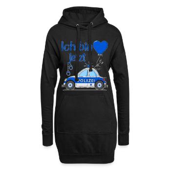 Voiture de police C’est mon anniversaire maintenant - Sweat-shirt à capuche long Femme - noir - Devant