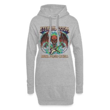 Eternal Doom Höllenmetall Artwork - Hoodie-Kleid - Grau meliert - Vorne