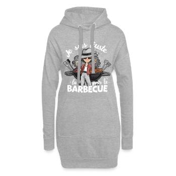 Vatertagsgeschenk Barbecue Master Grill - Hoodie-Kleid - Grau meliert - Vorne