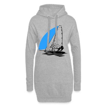 49er Dériveur à voile Régate de voilier Voile Sports de voile - Sweat-shirt à capuche long Femme - gris chiné - Devant