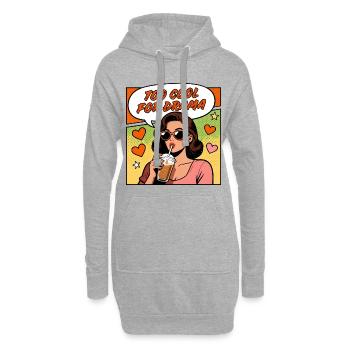 Zu cool für Drama-Pop-Art - Hoodie-Kleid - Grau meliert - Vorne