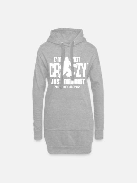 Field Hockey Goalie - I'm Not Crazy Just Different - Hoodie Dress - heather grey