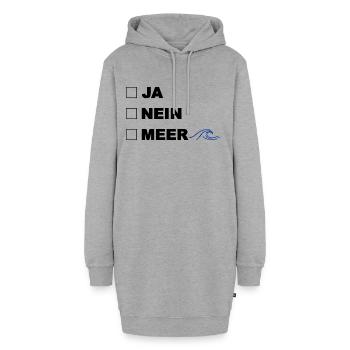 Meer - Hoodie-Kleid - Grau meliert - Vorne