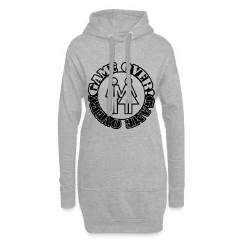 game over 001 - Hoodie-Kleid - Grau meliert - Vorne