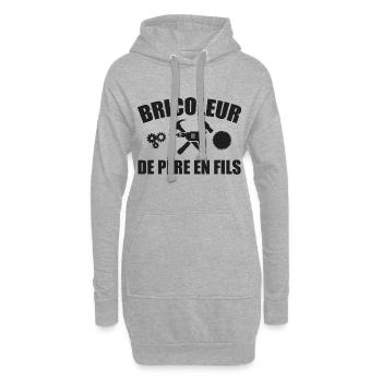 Handyman from Father to Son DIY Tools - Hoodie Dress - heather grey - Front