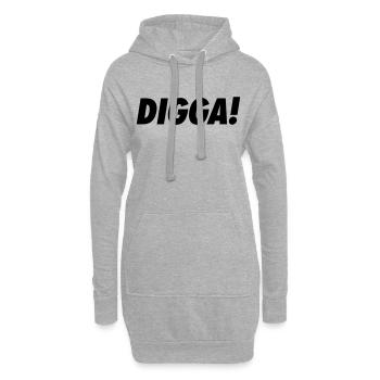 Digga! - Hoodie-Kleid - Grau meliert - Vorne
