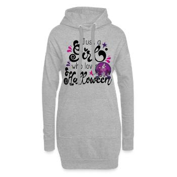 Halloween Girl November Gift Cadeau - Sweat-shirt à capuche long Femme - gris chiné - Devant