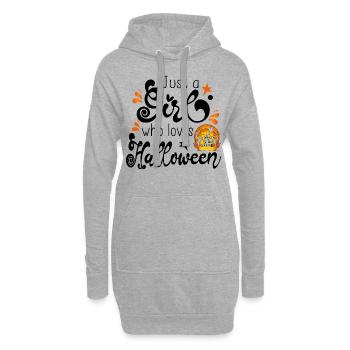 Halloween Girl November Gift Cadeau - Sweat-shirt à capuche long Femme - gris chiné - Devant