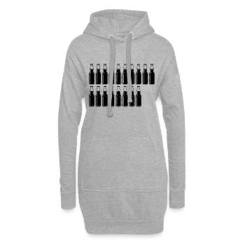 18 Bierflaschen - Bier - 18 Jahre - 18. Geburtstag - Hoodie-Kleid - Grau meliert - Vorne