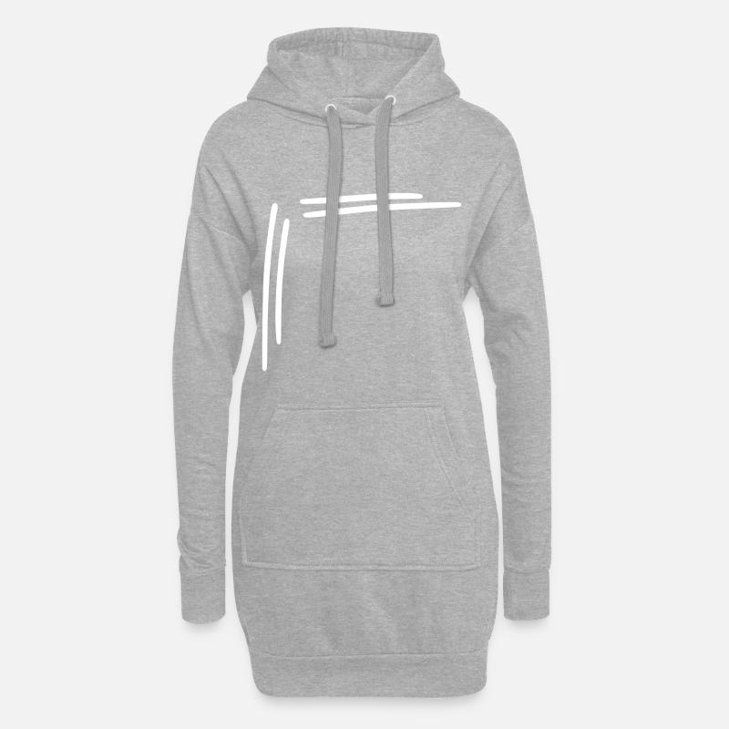 eckig rahmen ecke Vector - Hoodie-Kleid - Grau meliert