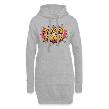 Super Emma - Hoodie-Kleid - Grau meliert - Vorne