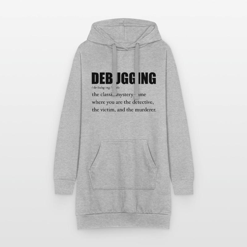 Programmer Debugging Definition Funny IT Developer Sweat-shirt à capuche long Femme