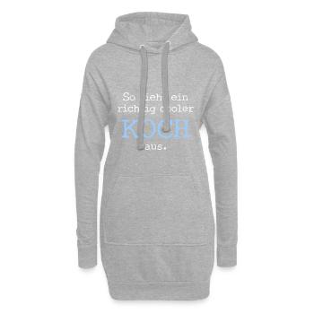 This is what a really cool cook looks like. - Hoodie Dress - heather grey - Front