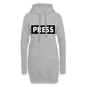 Press - Sweat-shirt à capuche long Femme - gris chiné - Devant