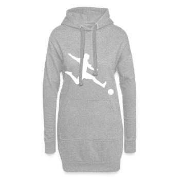 Fußballspieler - Hoodie-Kleid - Grau meliert - Vorne