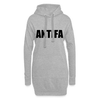 Antifa - Hoodie-Kleid - Grau meliert - Vorne