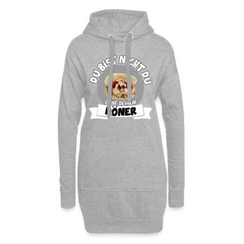 DU BIST NICHT DU OHNE DÖNER - Hoodie-Kleid - Grau meliert - Vorne