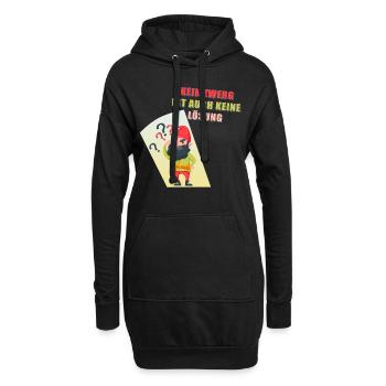 AUCUN NETTOYAGE N'EST AUSSI PAS DE SOLUTION - Sweat-shirt à capuche long Femme - noir - Devant
