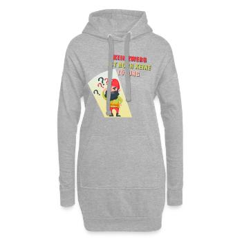 KEIN ZWERG IST AUCH KEINE LÖSUNG - Hoodie-Kleid - Grau meliert - Vorne