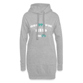 ICH BIN ZU 99% EIN ENGEL..... - Hoodie-Kleid - Grau meliert - Vorne