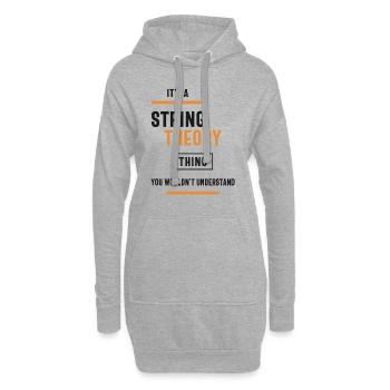 Eine String-Theorie-Sache, die Sie nicht verstehen würden - Hoodie-Kleid - Grau meliert - Vorne