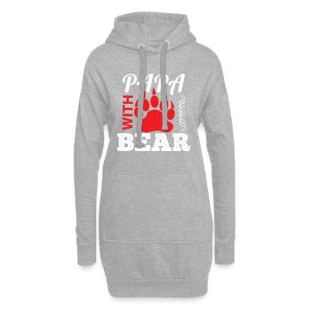 Papa Bear - Hoodie-Kleid - Grau meliert - Vorne