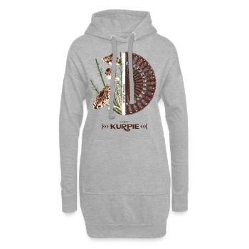 Kurpiowska Cutout Drops - KANS - Hoodie-Kleid - Grau meliert - Vorne