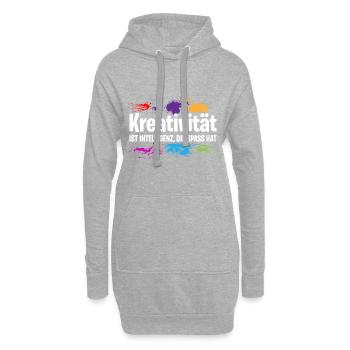 KREATIVITÄT IST INTELLIGENZ, DIE SPASS HAT - Hoodie-Kleid - Grau meliert - Vorne