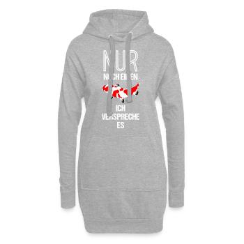 NUR NOCH EINEN KOI ICH VERSPRECHE ES - Hoodie-Kleid - Grau meliert - Vorne