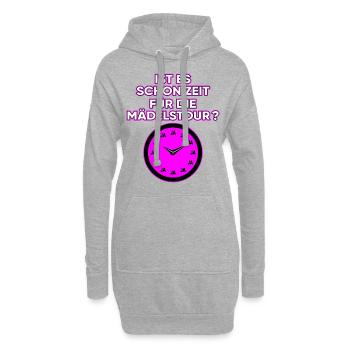IST ES SCHON ZEIT FÜR DIE MÄDELSTOUR? - Hoodie-Kleid - Grau meliert - Vorne