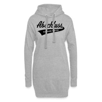 Abschluss – Ich Habe Fertig! (Schulabschluss / B) - Hoodie-Kleid - Grau meliert - Vorne